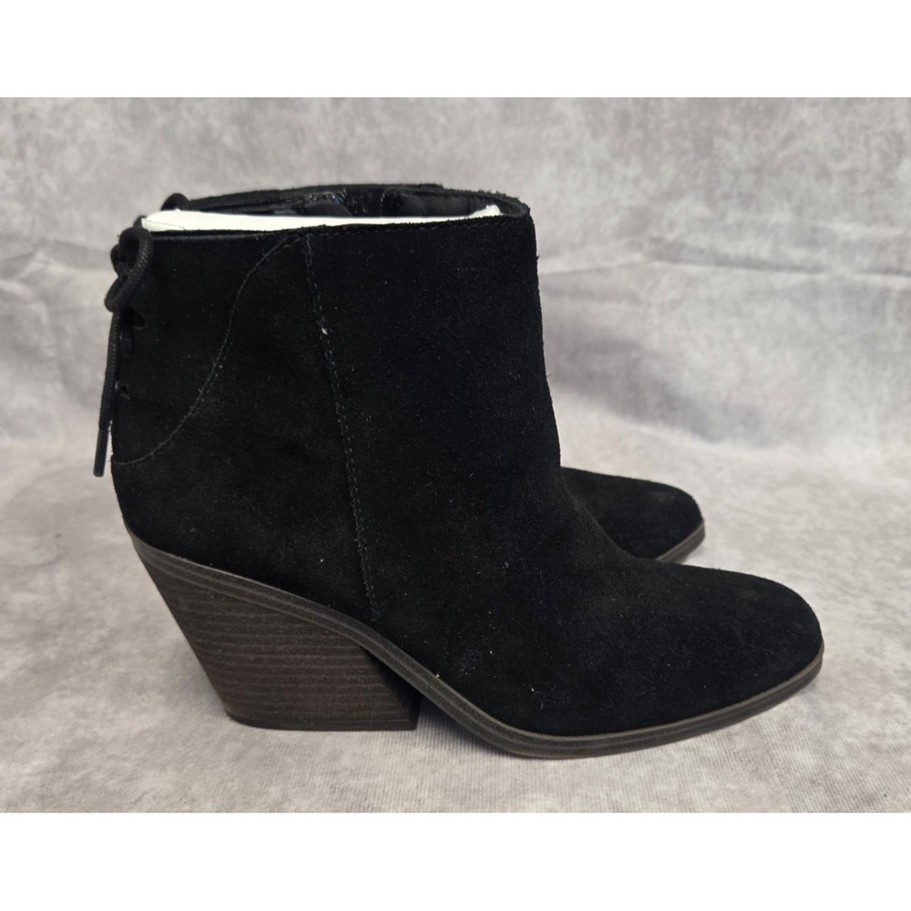 LUCKY BRAND Women's Black Suede Boots  Size 8 Stylish Ankle Boots